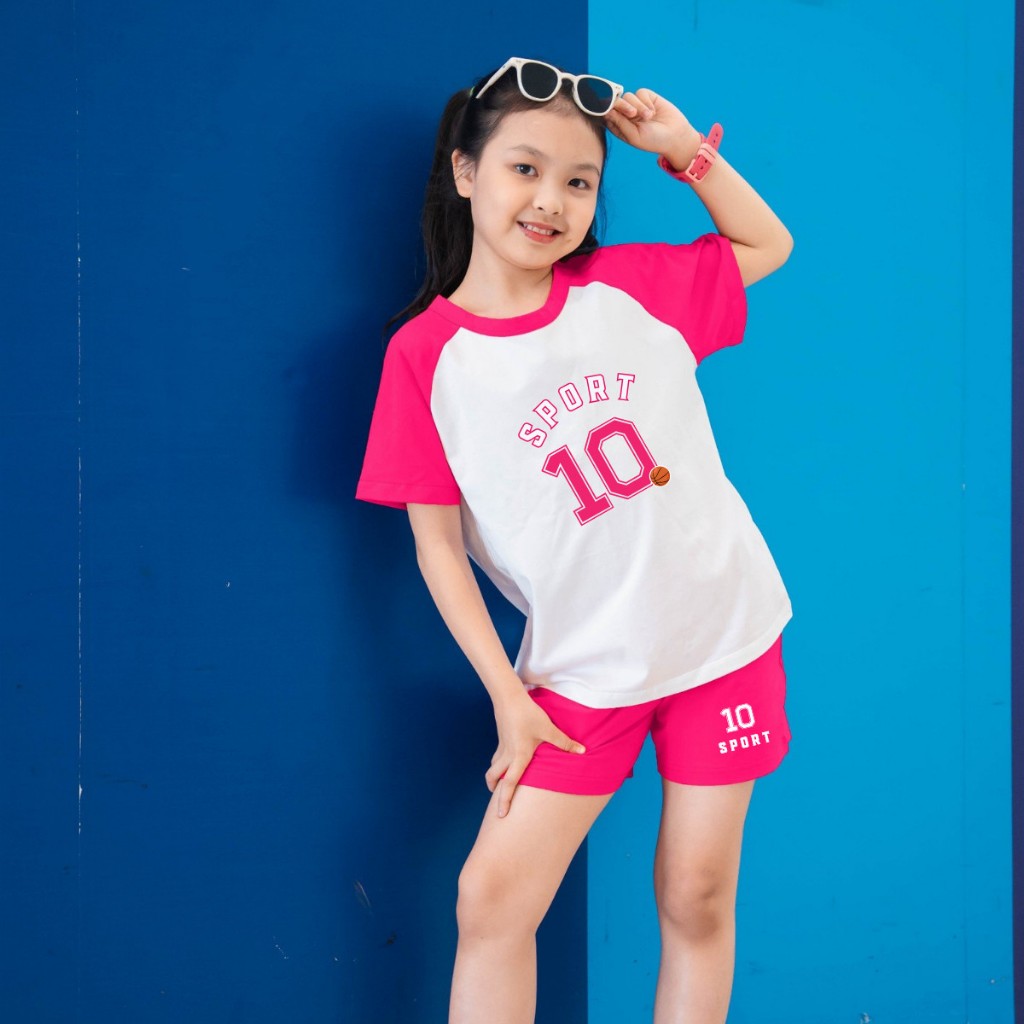 Bộ quần áo bé gái phối màu in số 10- Loza FB153_thumbnail_7