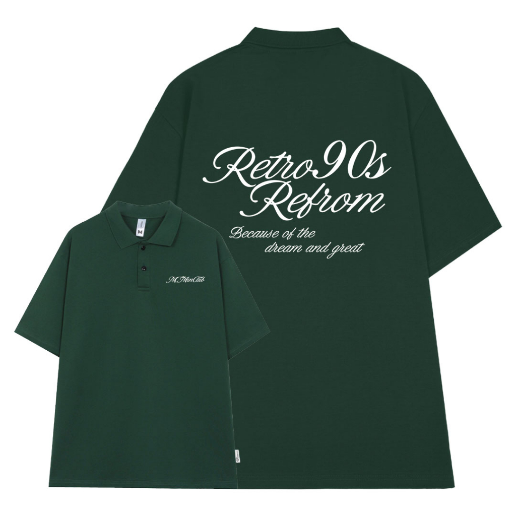 Áo polo nam form rộng đẹp PLD193 Miucho Man tay lỡ vải cotton mềm mại cho nam in Typography_thumbnail_8