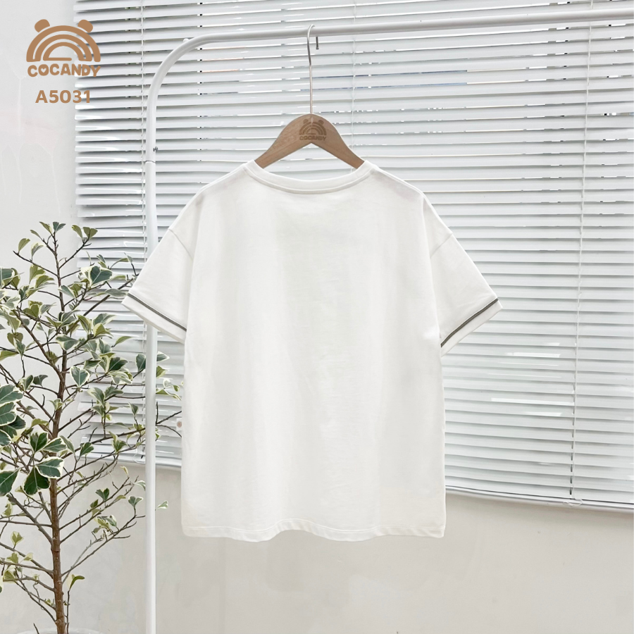 Áo cộc TRẮNG phối viền RÊU_thumbnail_1