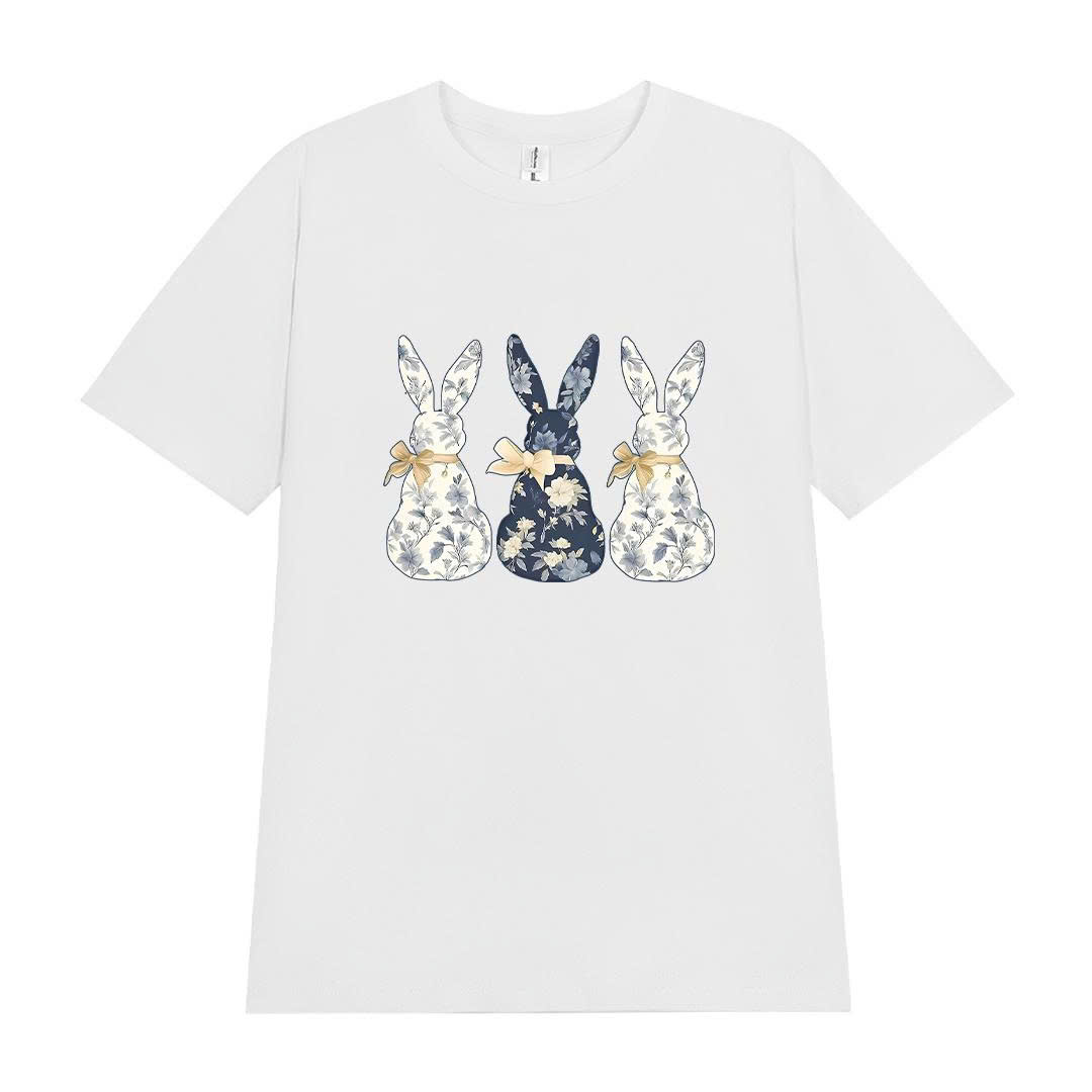 Áo thun nữ form vừa regular dáng ngắn ARD2343 Miucho vải cotton thoáng mát in hình thỏ dễ thương_thumbnail_0