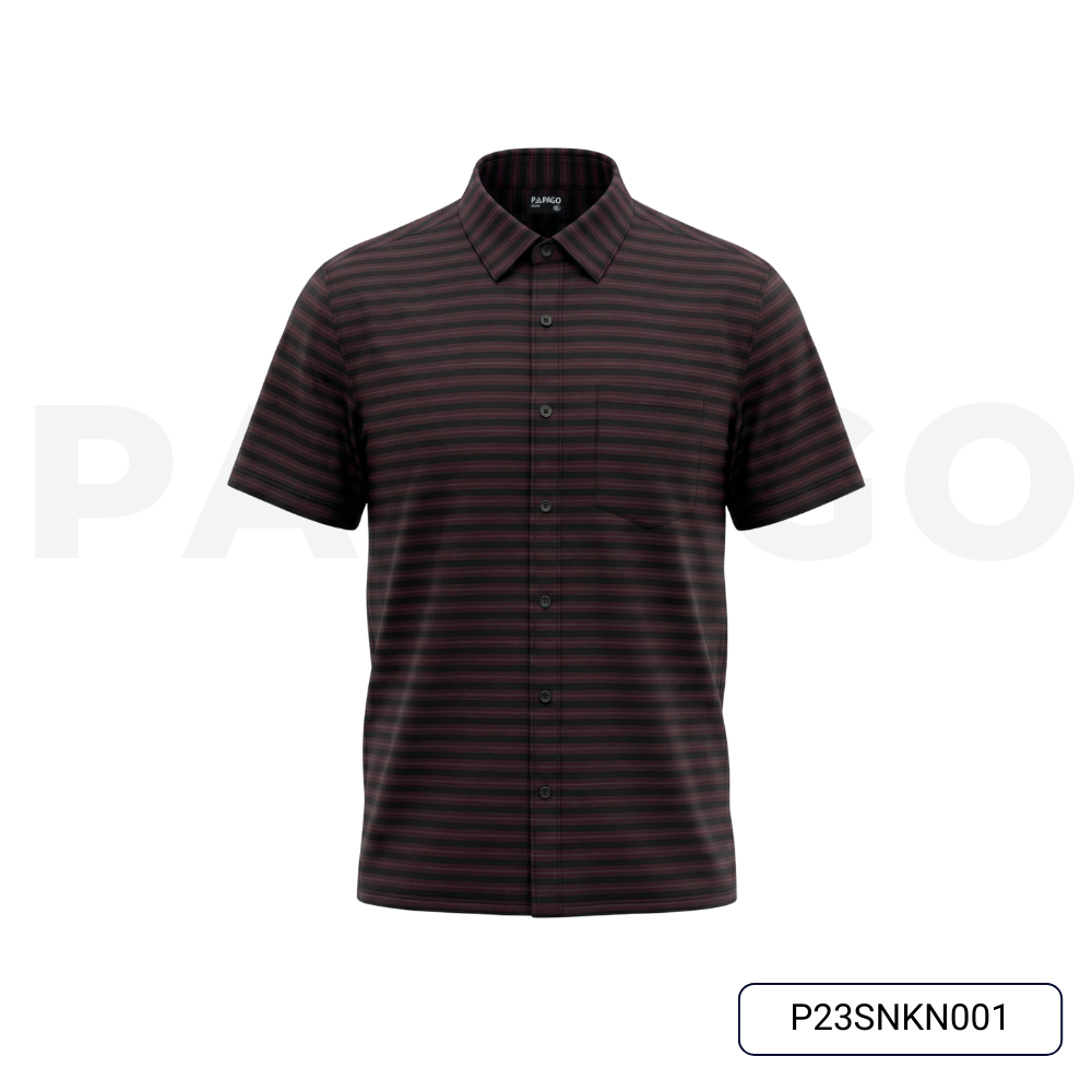 Áo Sơ Mi Nam Trung Niên Tay Ngắn Lai Ngang PAPAGO Cao Cấp Cotton Kẻ Ngang Form Rộng Thoải Mái P23SNKN001_thumbnail_15