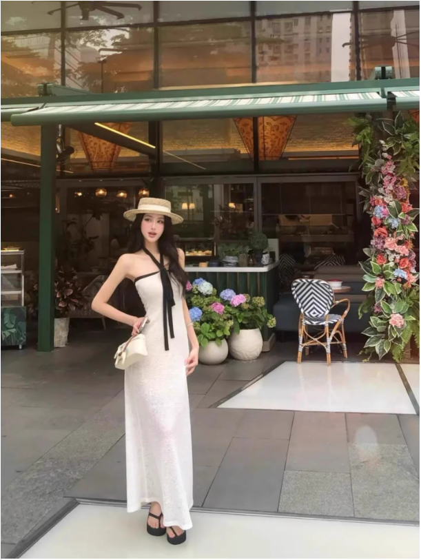 Đầm maxi hở lưng buộc nơ cổ quyến rũ_thumbnail_6