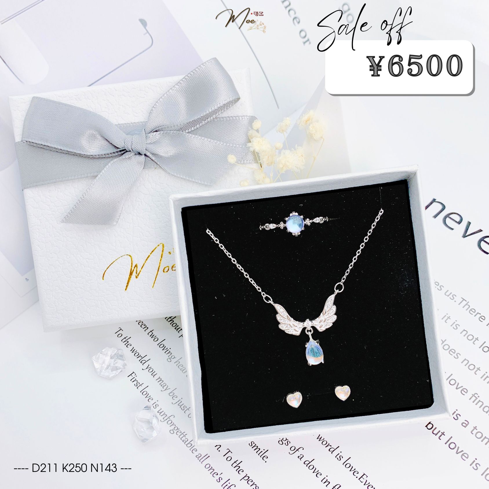 C59 - Combo cánh thiên thần đá moonstone