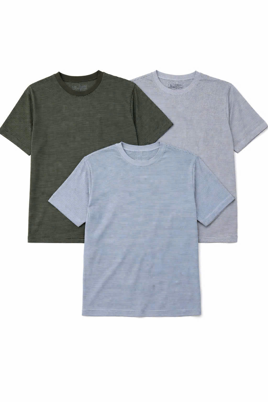 E240 ÁO PHÔNG NAM KẺ NGANG MUJI 3 MÀU