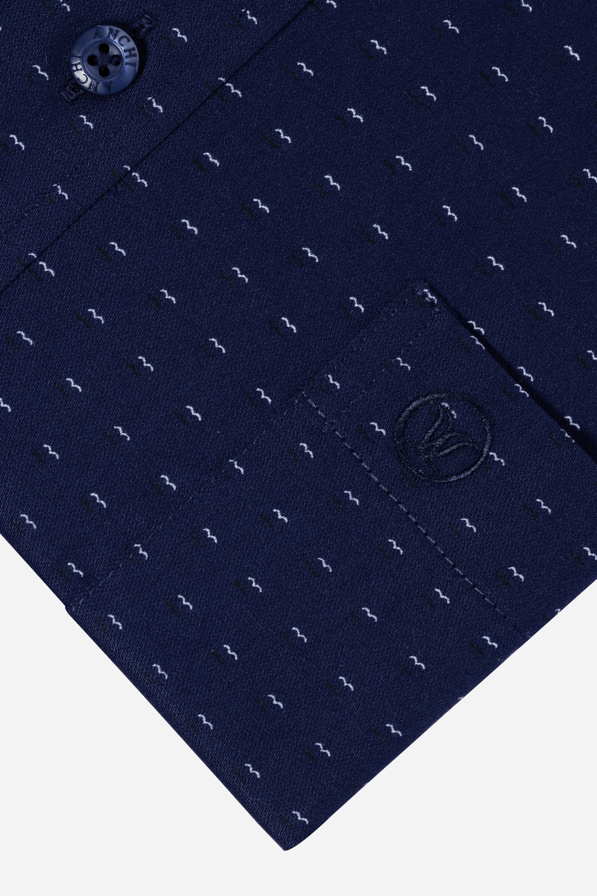 Sơ Mi Cộc Tay Họa Tiết Nam Trung Niên ANCHI Chất Liệu Sợi Sồi Cao Cấp Phom Suông Vạt Ngang Màu Trắng Bi_thumbnail_33