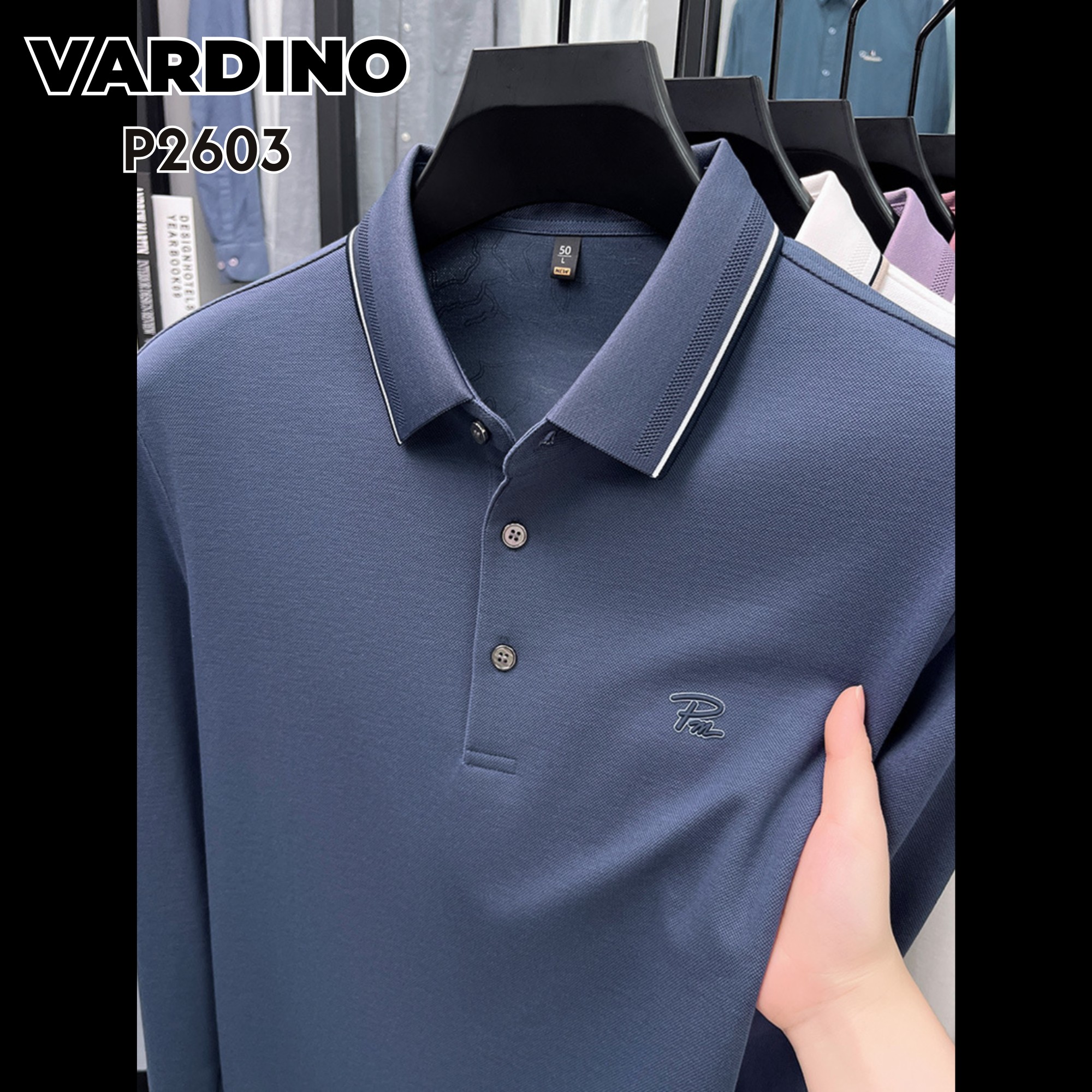 Áo polo nam dài tay Vardino P2603_thumbnail_3