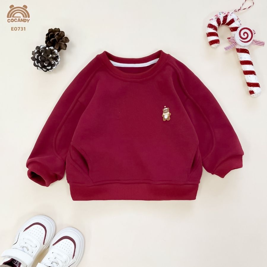 Áo dài nỉ ĐỎ phối ngực gấu_thumbnail_5