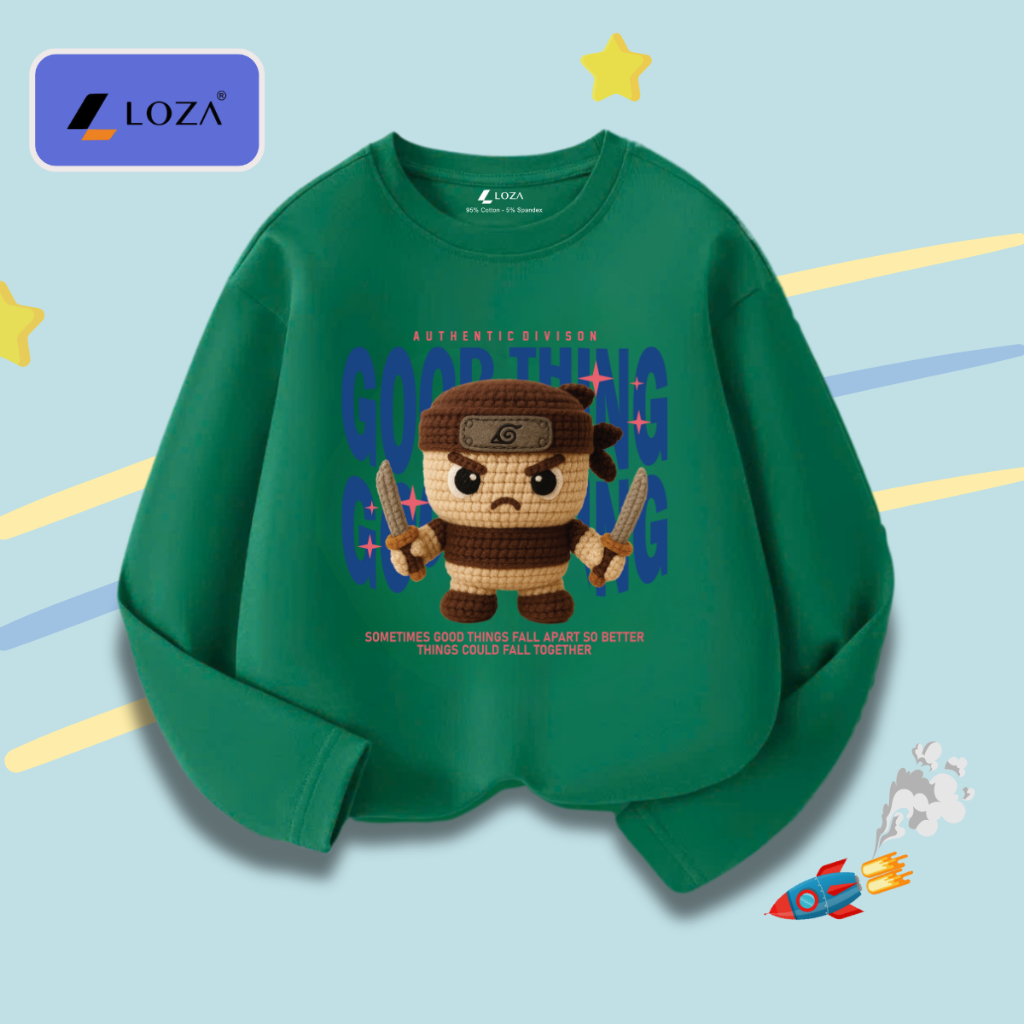 Áo thun dài tay bé trai in Brainrot Cappuccino,Tung Tung Sahur - Loza Kids  KT005_thumbnail_14