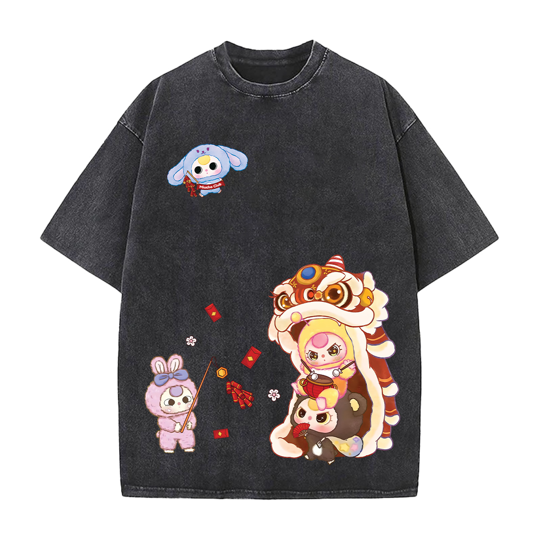 Áo thun tết baby three form rộng 1889 Miucho vải 4c cotton 220gsm thoáng mát in mix_thumbnail_10