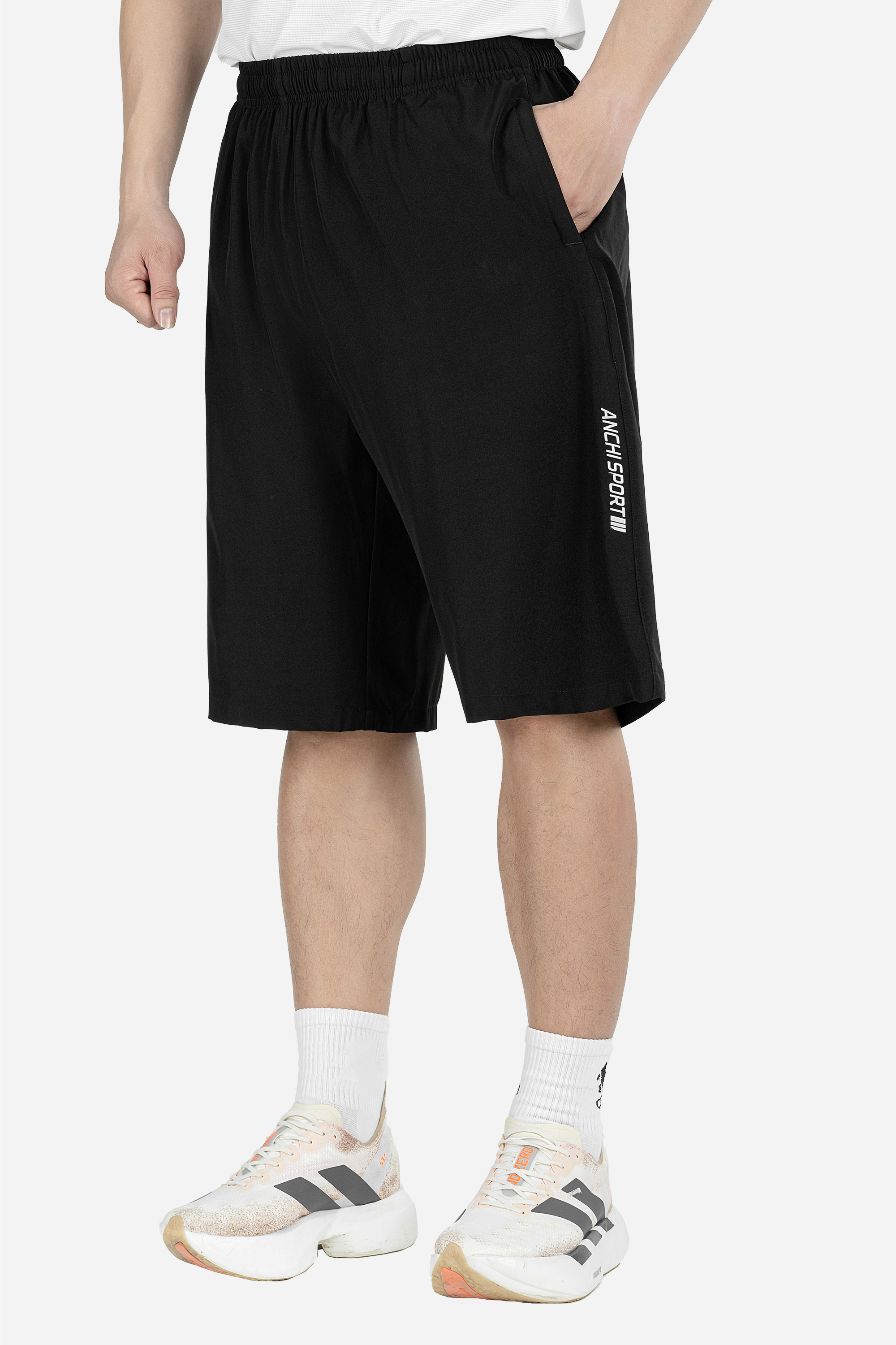 Quần Soọc Gió Exdry Nam Trung Niên ANCHI Dáng Suông Dài Qua Gối Màu Ghi Đậm_thumbnail_34