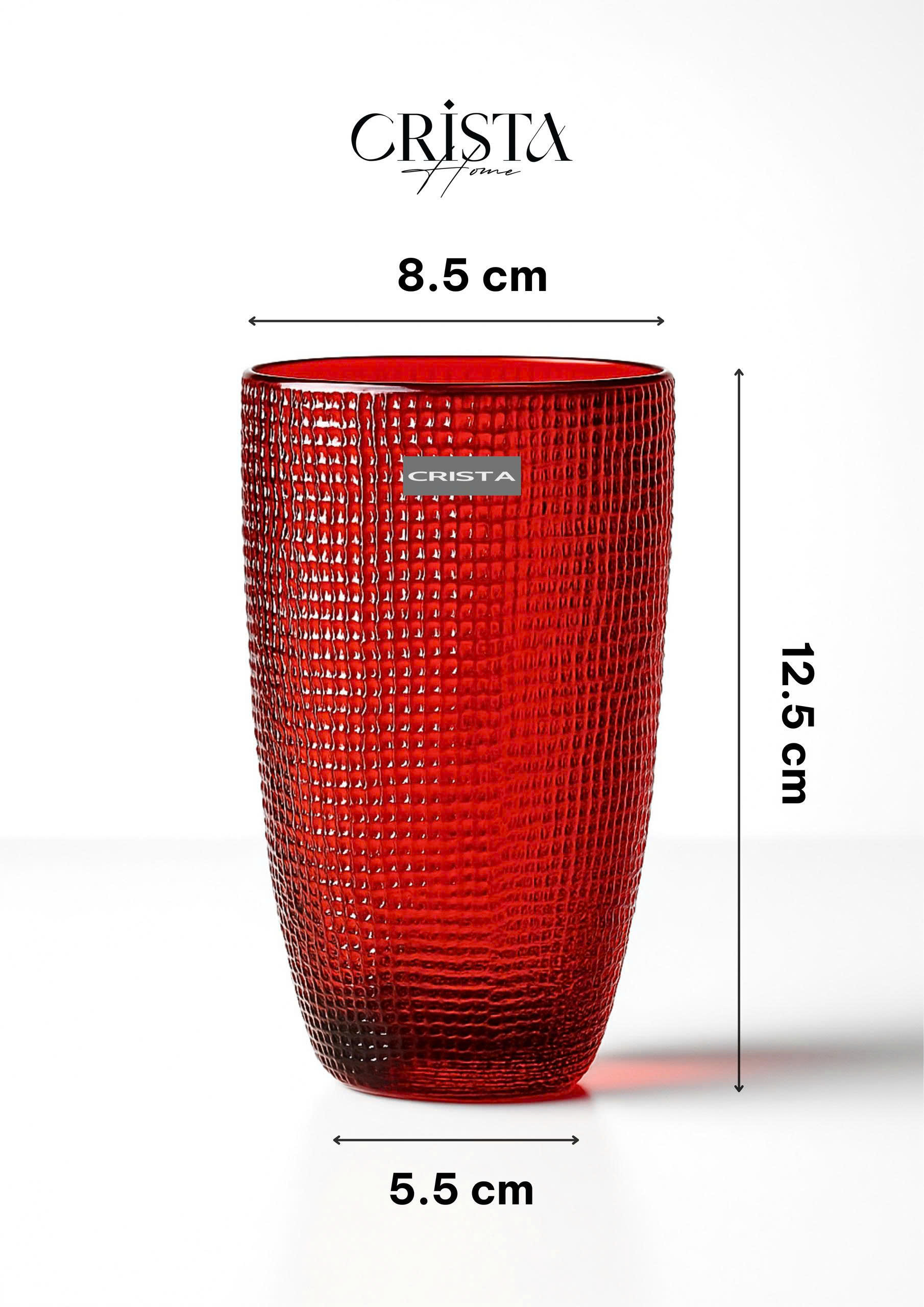 Bộ 6 cốc thủy tinh CRISTA HOME  vân lưới dập nổi 420 ml_thumbnail_18