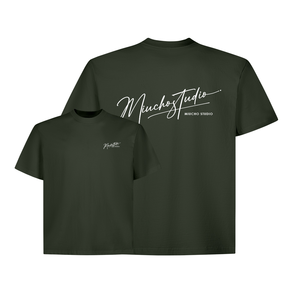 Áo thun boxy local brand AXD1601 Miucho vải cotton 250 gsm dày dặn 2 chiều cổ tròn in typography