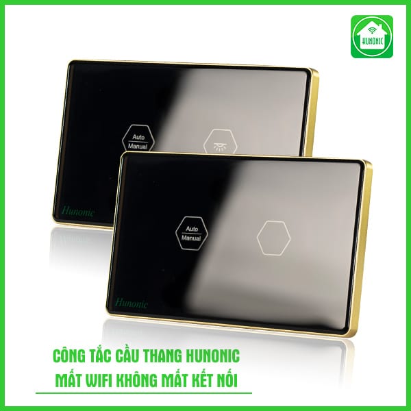 Công Tắc Wifi Liên Kết Cầu Thang Hunonic Viền Vàng_thumbnail_0