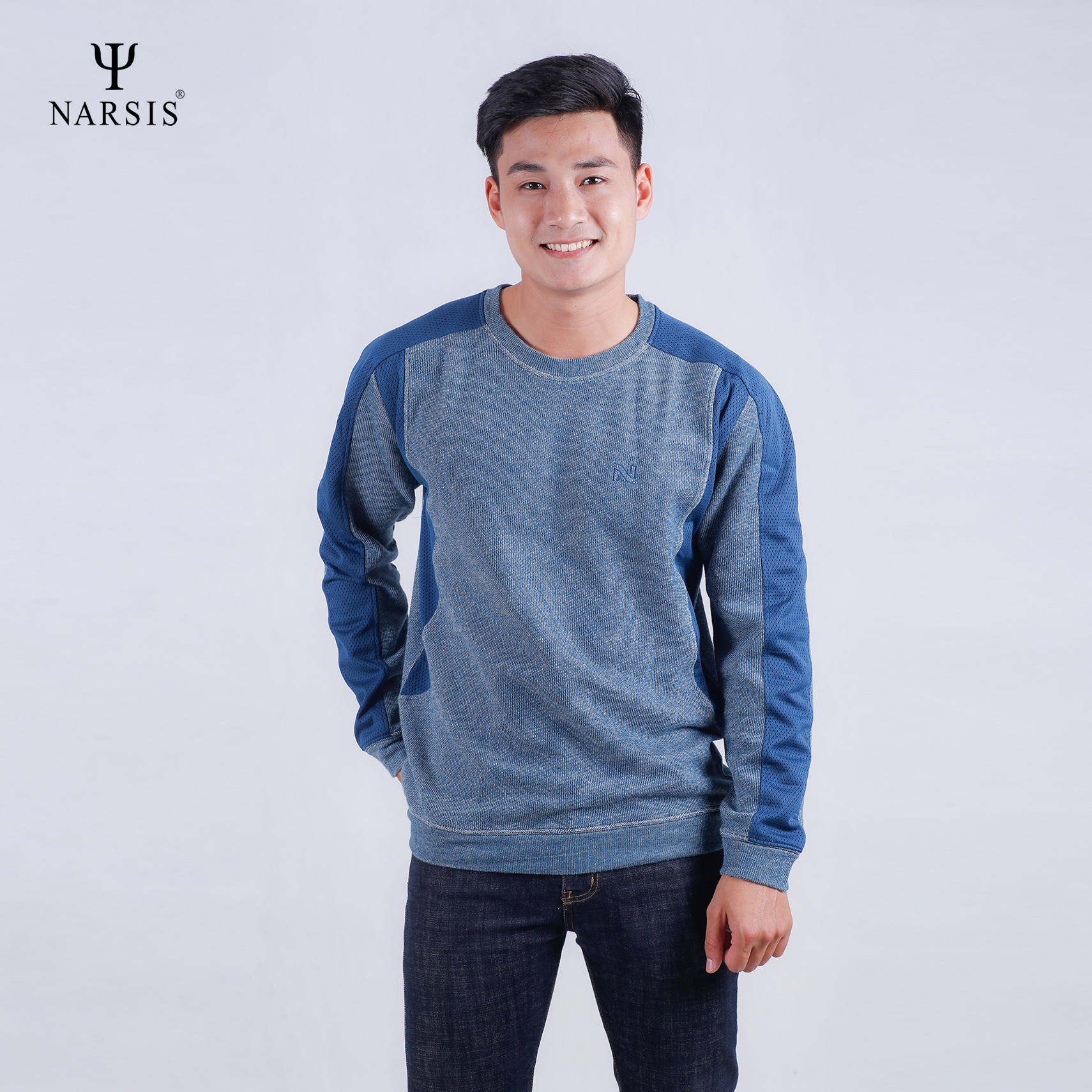 ÁO NAM THU ĐÔNG D7060 NARSIS CHẤT LIỆU THOÁNG MÁT, DỄ CHỊU, THOẢI MÁI CẢ NGÀY, DỄ VẬN ĐỘNG_thumbnail_0