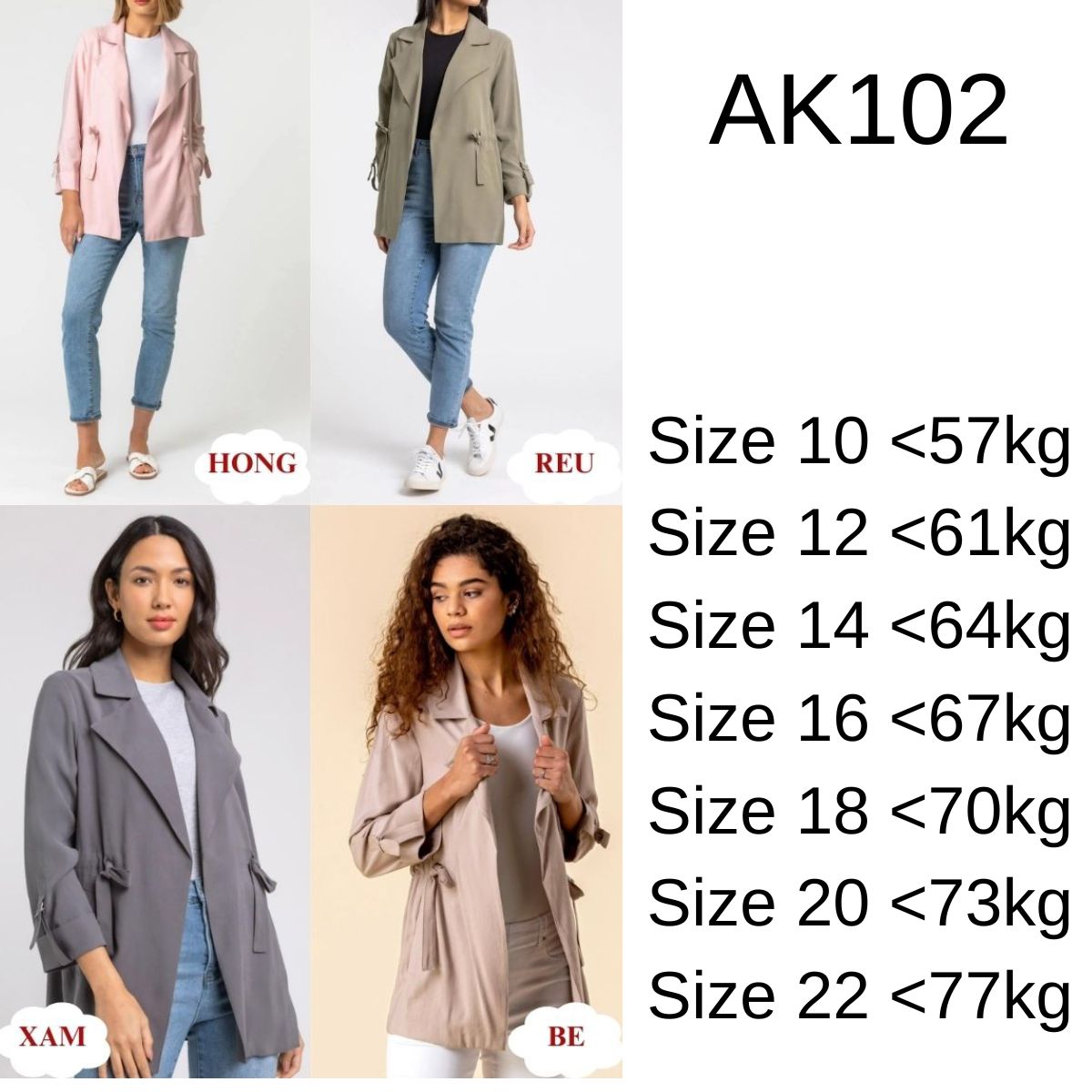 AK102- ÁO KHOÁC KAKI