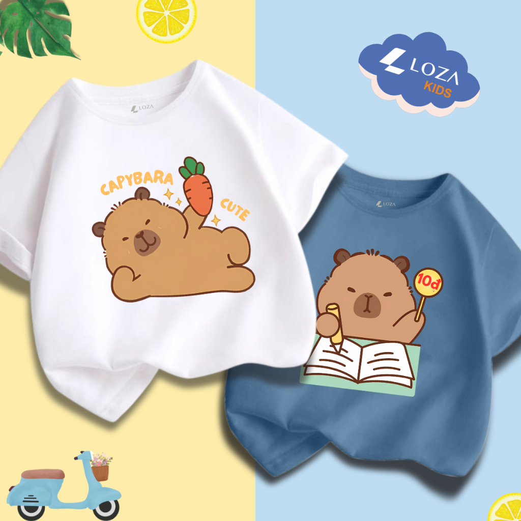 Áo thun bé trai in hình Capybara nhiều mẫu - Loza Kids CA006_thumbnail_8