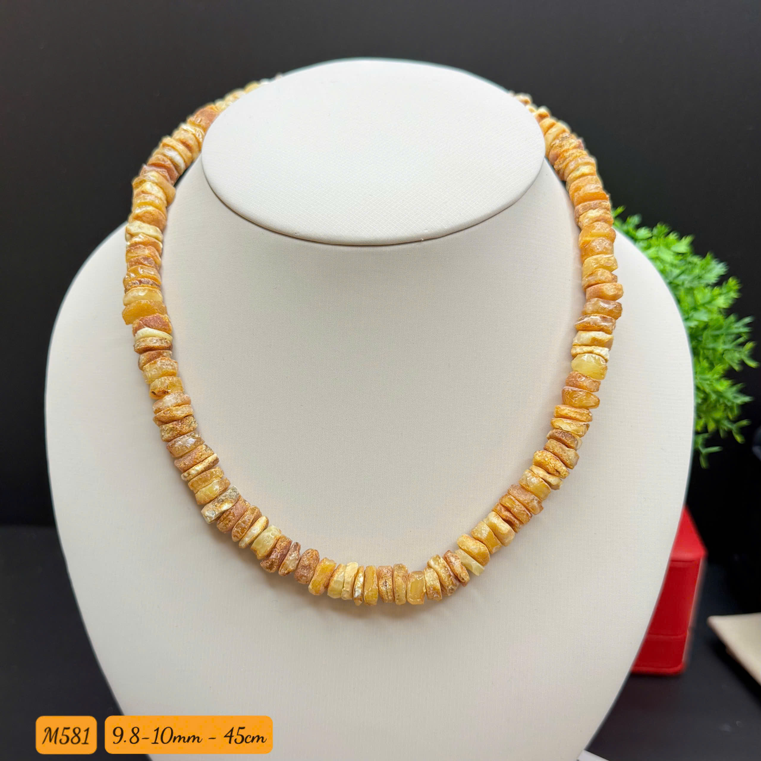 Vòng Cổ Hổ Phách Thô Bánh Xe - M581