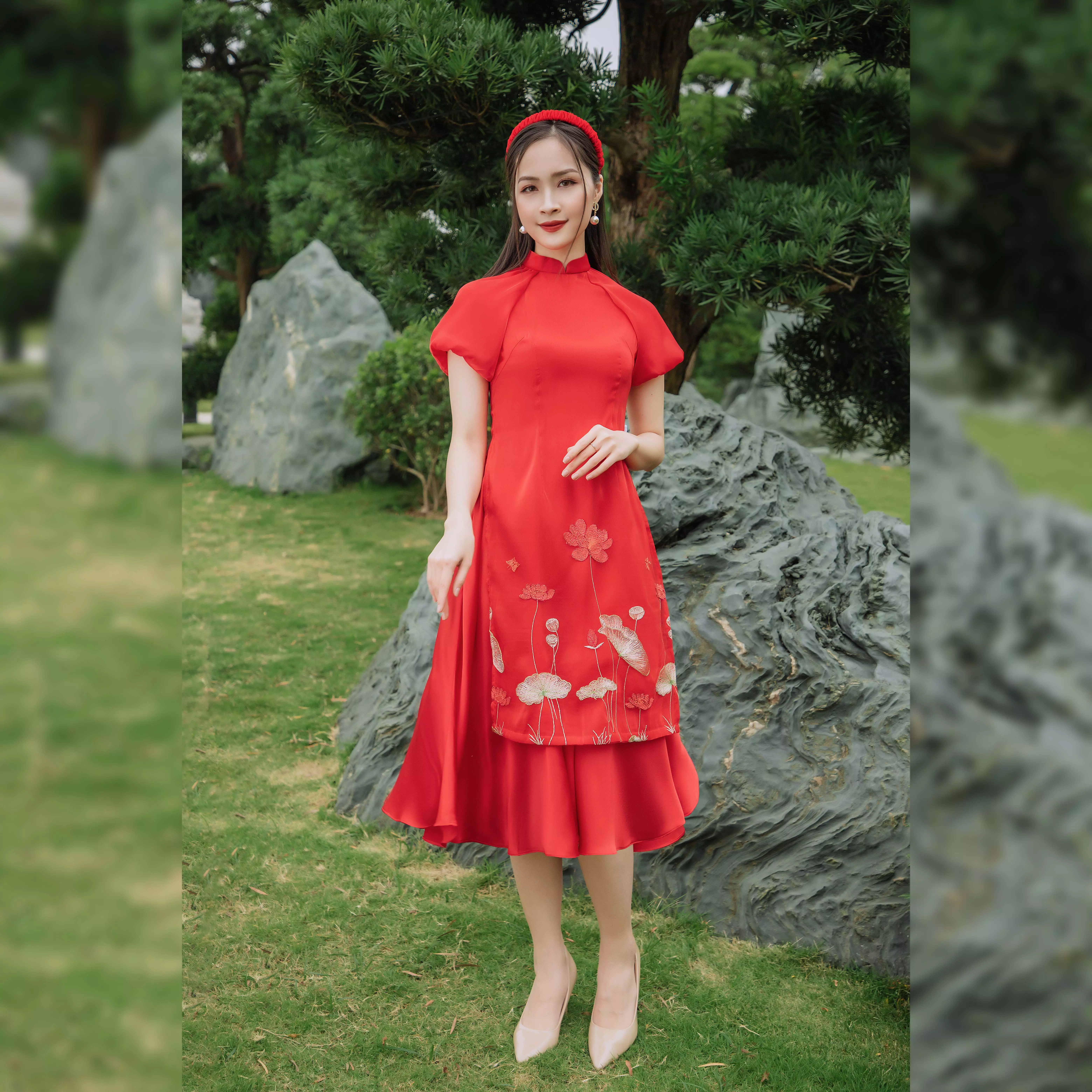 Áo dài hoa sen mẹ_thumbnail_0