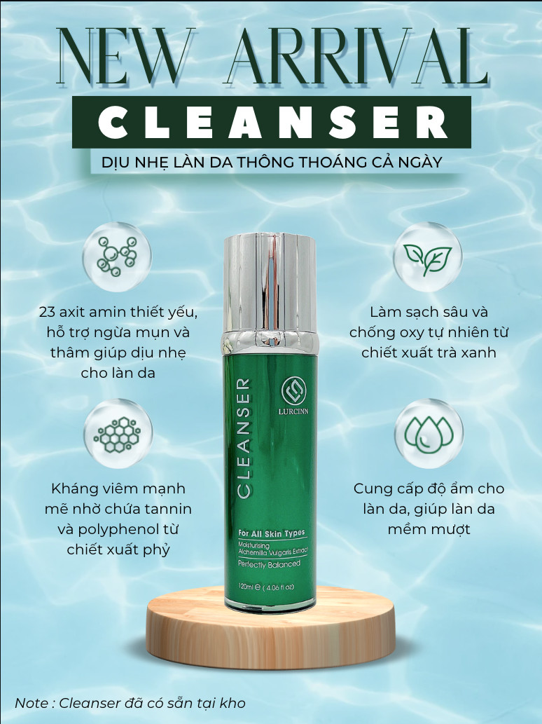 Sữa Rửa Mặt Lurcinn Cleanser Làm Sạch Sâu, Ngăn Ngừa Mụn Cho Da Dầu Mụn, Da Khô, Da Hỗn Hợp 120ml_thumbnail_1