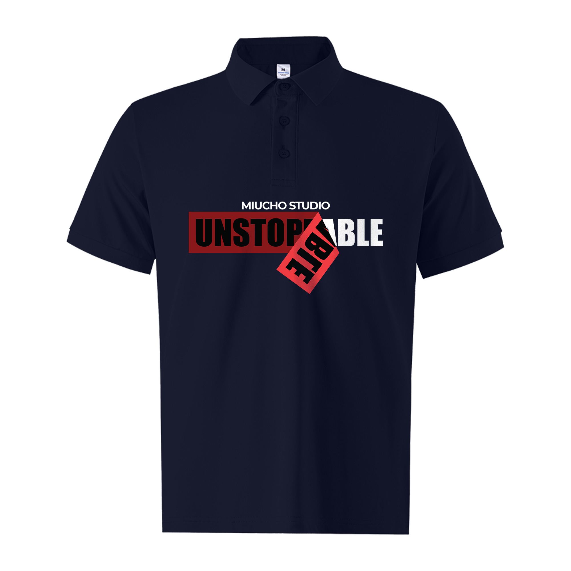 Áo polo nam đẹp form vừa 2066 Miucho Iconic cổ trụ vải cá sấu polyester thoáng mát in typography_thumbnail_15