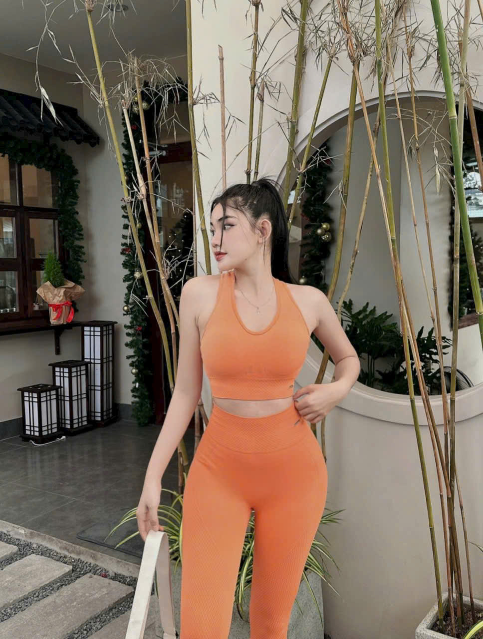 Bộ Quần Áo Thể Thao Tập Gym Yoga Nữ Dáng Dài Ba Lỗ Basic, Chất Dệt Mềm Mịn_thumbnail_12
