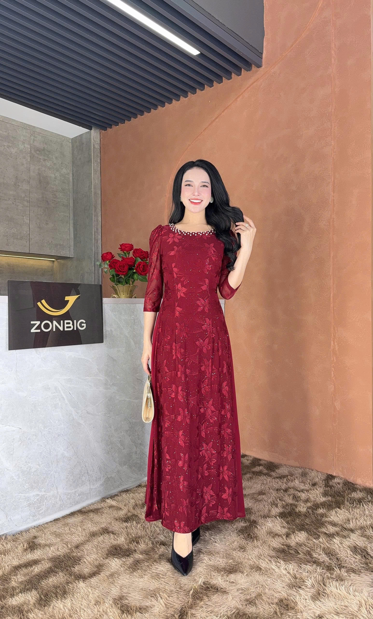 Đầm giả áo dài - Y2087 - Thương hiệu Zonbig