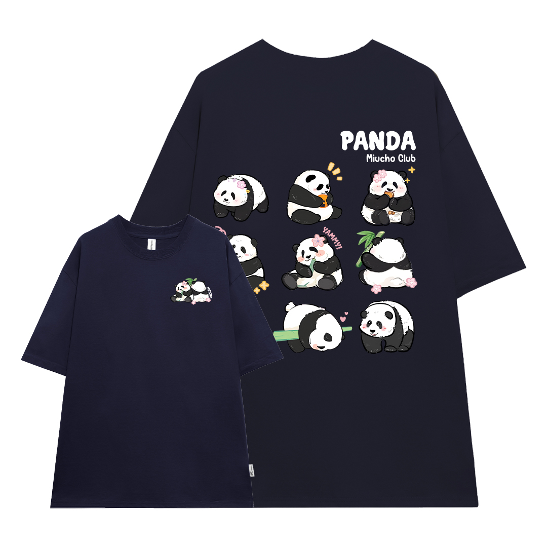 Áo thun Gấu trúc panda dễ thương form rộng local brand ATD1221 Miucho tay ngắn vải cotton thoáng mát cổ tròn in mix_thumbnail_14
