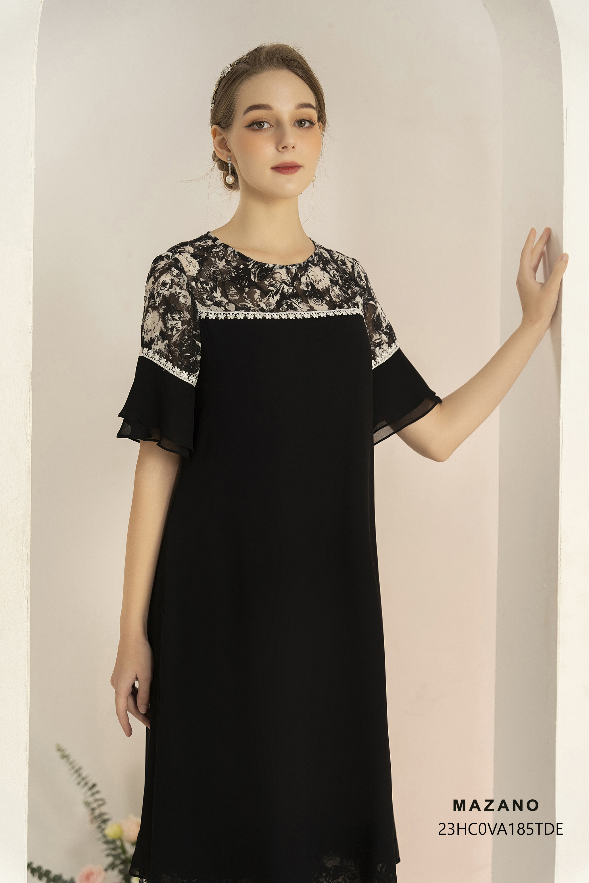 Đầm suông A cách điệu  phối họa tiết_thumbnail_3