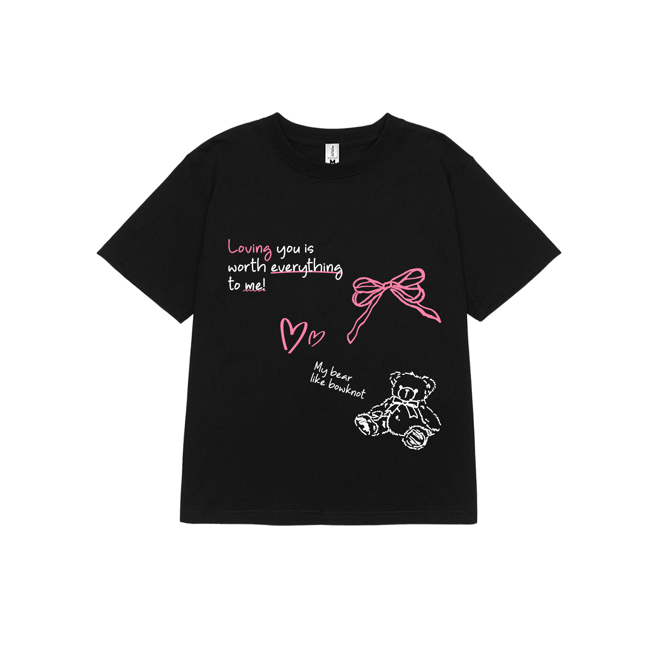 Áo thun baby tee nơ nhỏ xinh form ôm xinh xắn ABD1170 Miucho tay ngắn Cổ tròn hotrend in mix_thumbnail_11