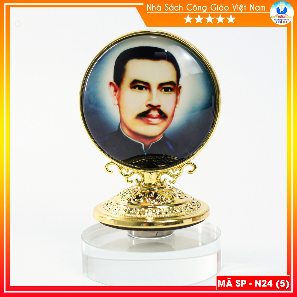 Tượng phale xoay để xe ô tô, để bàn in hình cha Trương Bửu Diệp & Chúa Thương Xót N24-12 Quà tặng Công Giáo_thumbnail_1