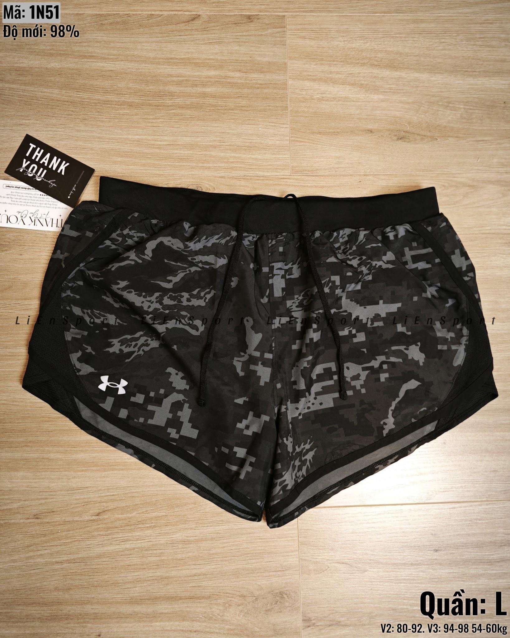 Under Armour Quần short thể thao Nữ Size L Đen rằn ri digital camo Auth 2nd Dáng loose thoải mái Cạp rộng co giãn có dây rút Phối lưới thoáng khí hai bên hông Vải polyester thấm hút nhanh Phù hợp tập gym chạy bộ yoga Mã:1N51