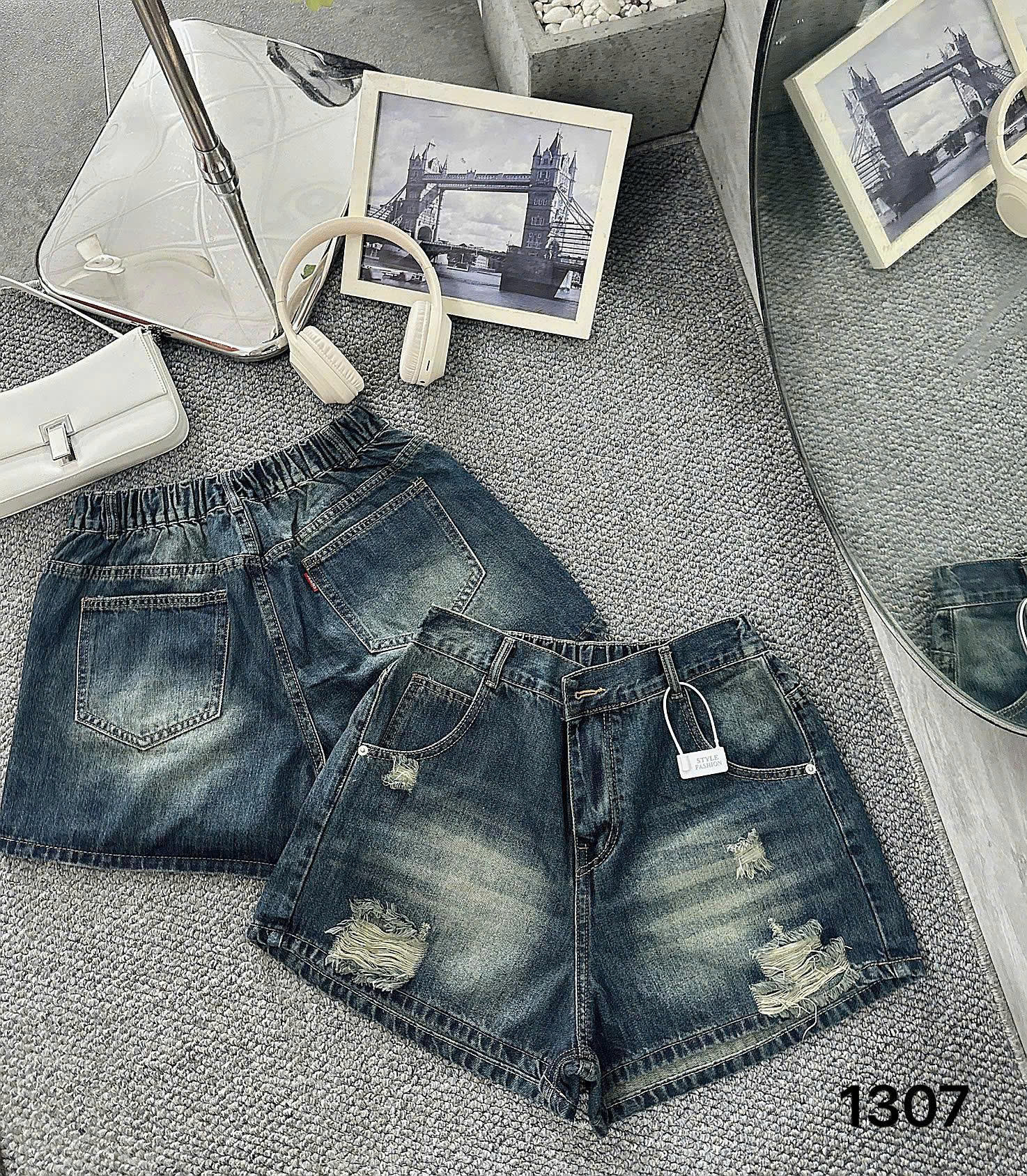 Quần short lưng thun rách bigsize QSJ1307 dành cho nàng béo mập từ 55-90kg_thumbnail_9