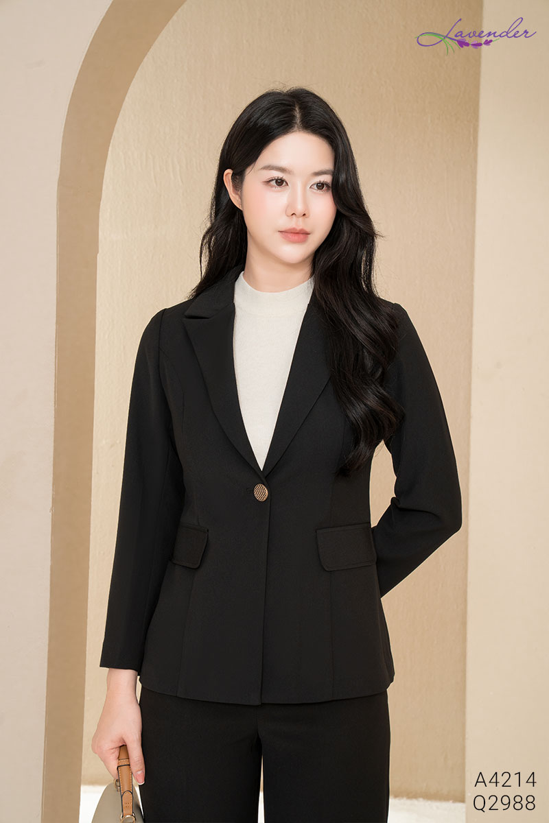 Áo vest đen 1 lớp V4214