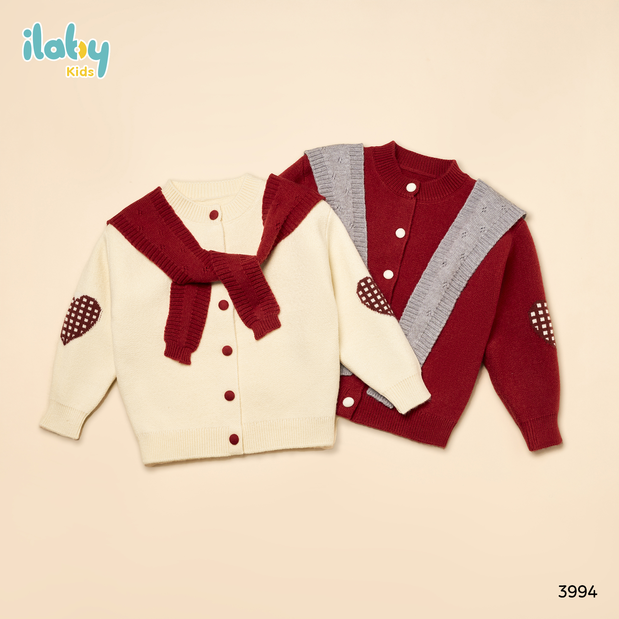 Áo khoác len kèm khăn