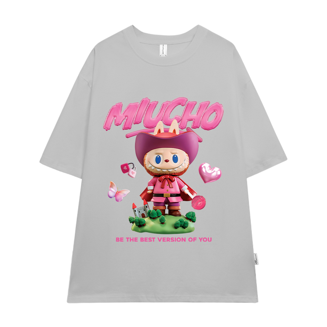 Áo thun labubu dễ thương form rộng nhiều màu ATD1453 Miucho vải cotton cổ tròn in mix_thumbnail_21