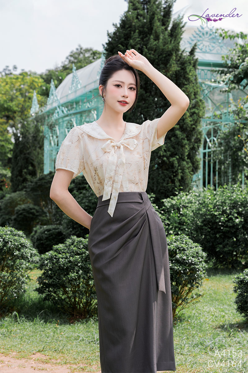 Áo sơ mi cổ sam phối ren A4153_thumbnail_5