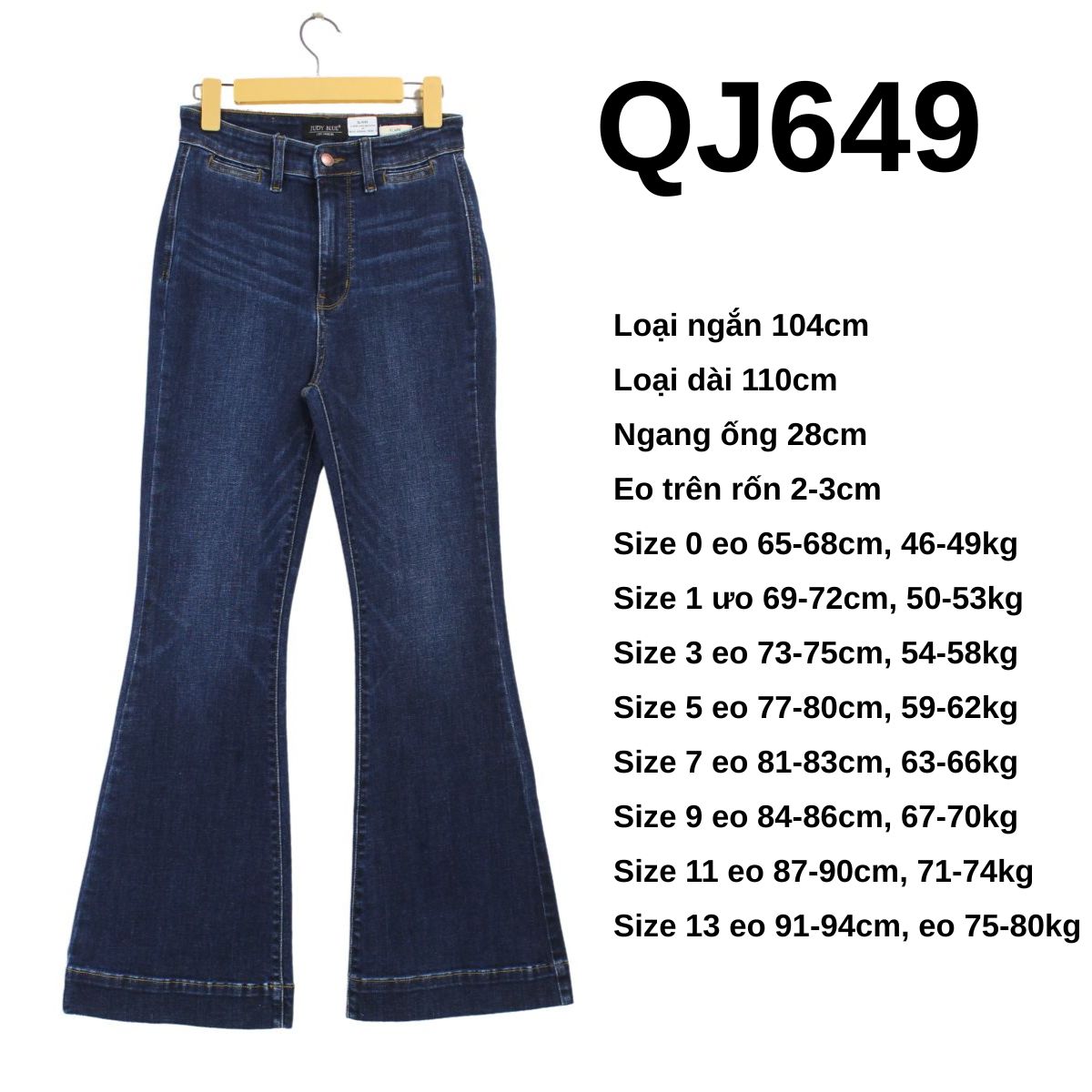 QJ649 Quần jeans loe JB