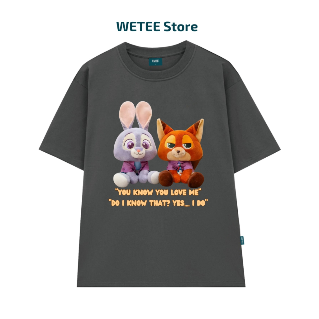 Áo thun oversized nam nữ Couple Thỏ Judy và Cáo Nick Zootopia local brand WE TEE - WU1116_thumbnail_4