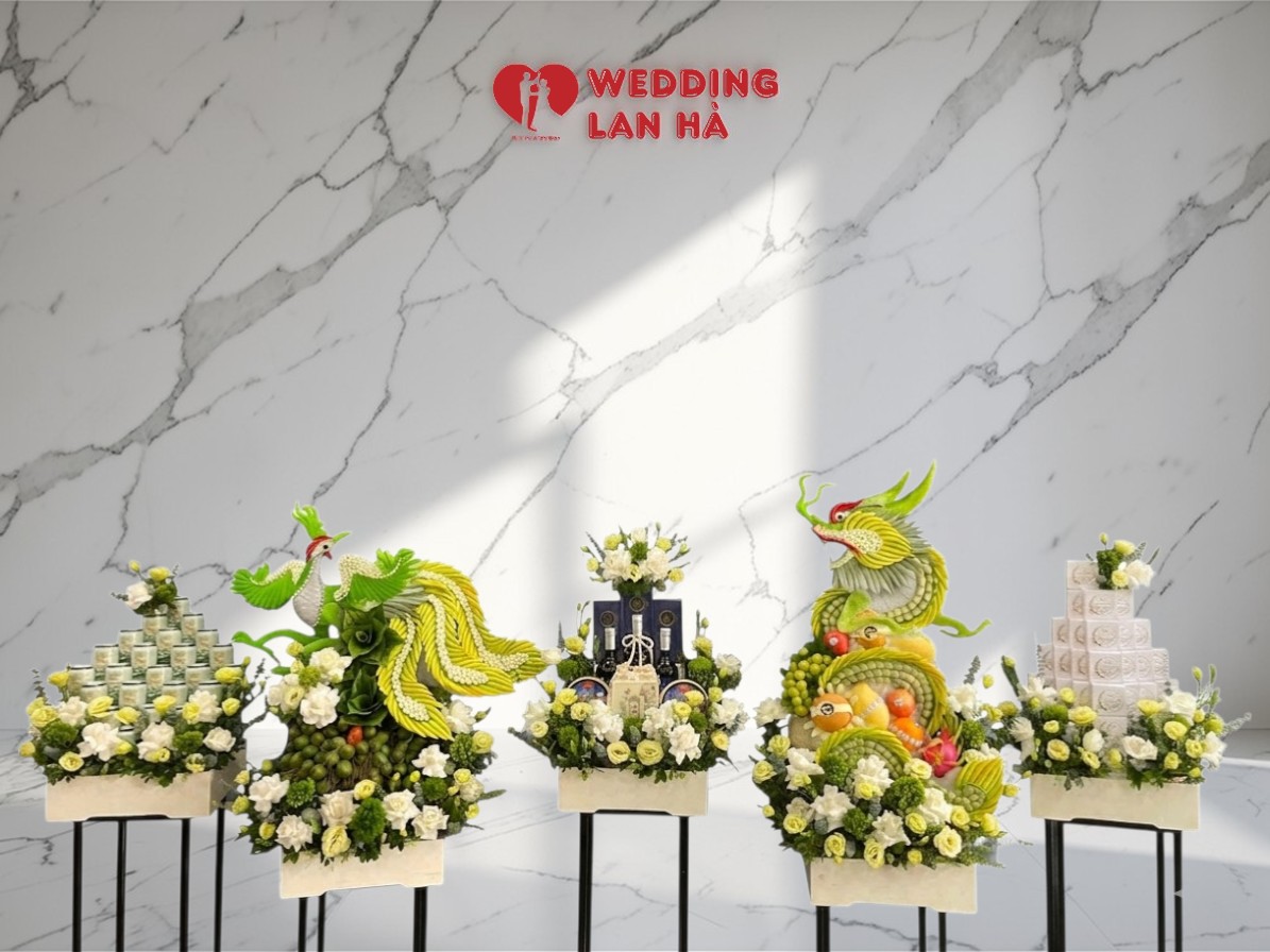 Tráp Hỏi Rồng Phượng 5 Lễ (Mẫu 6)