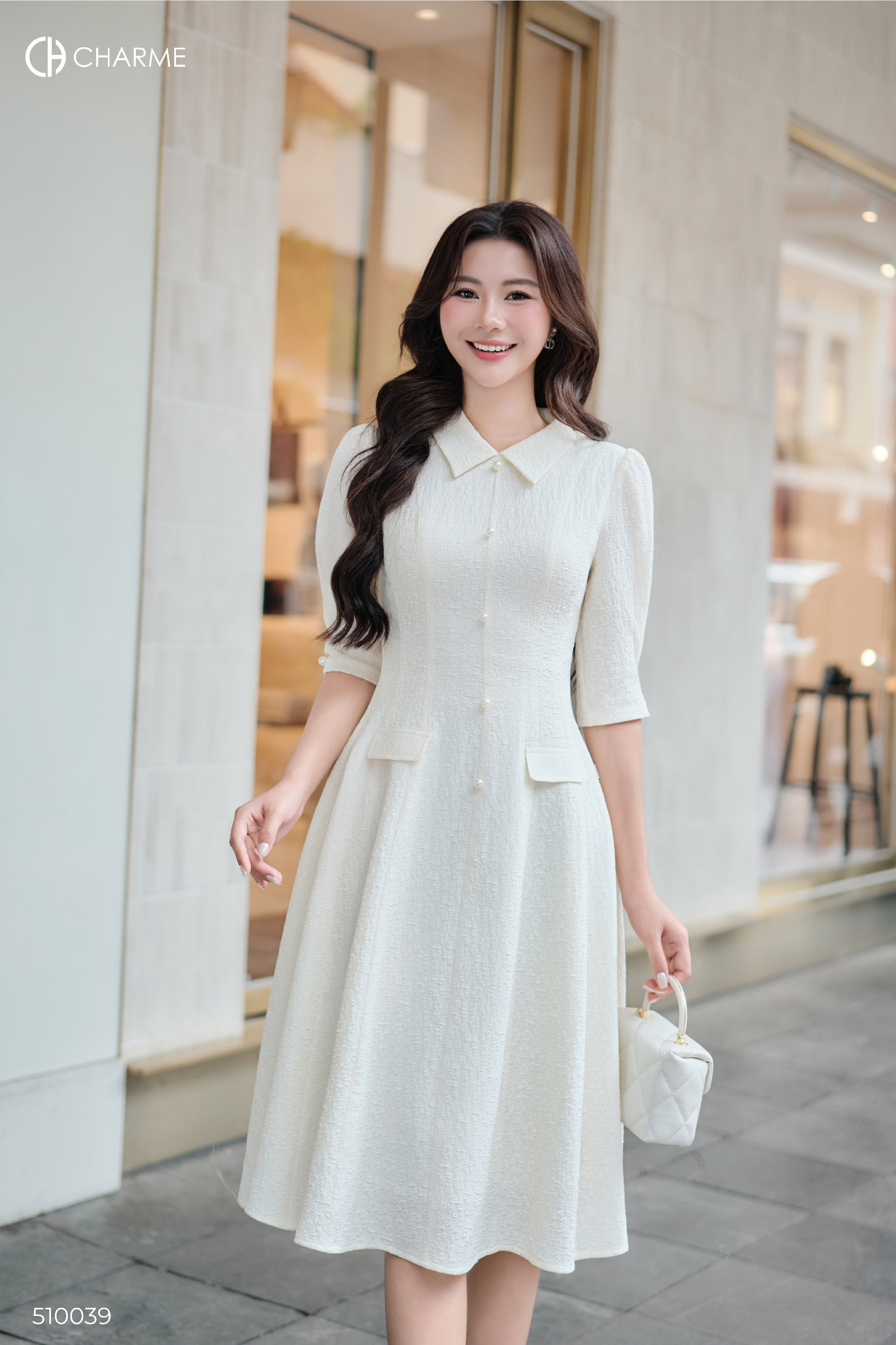 Váy tay lỡ phối 2 nắp túi trước_thumbnail_2