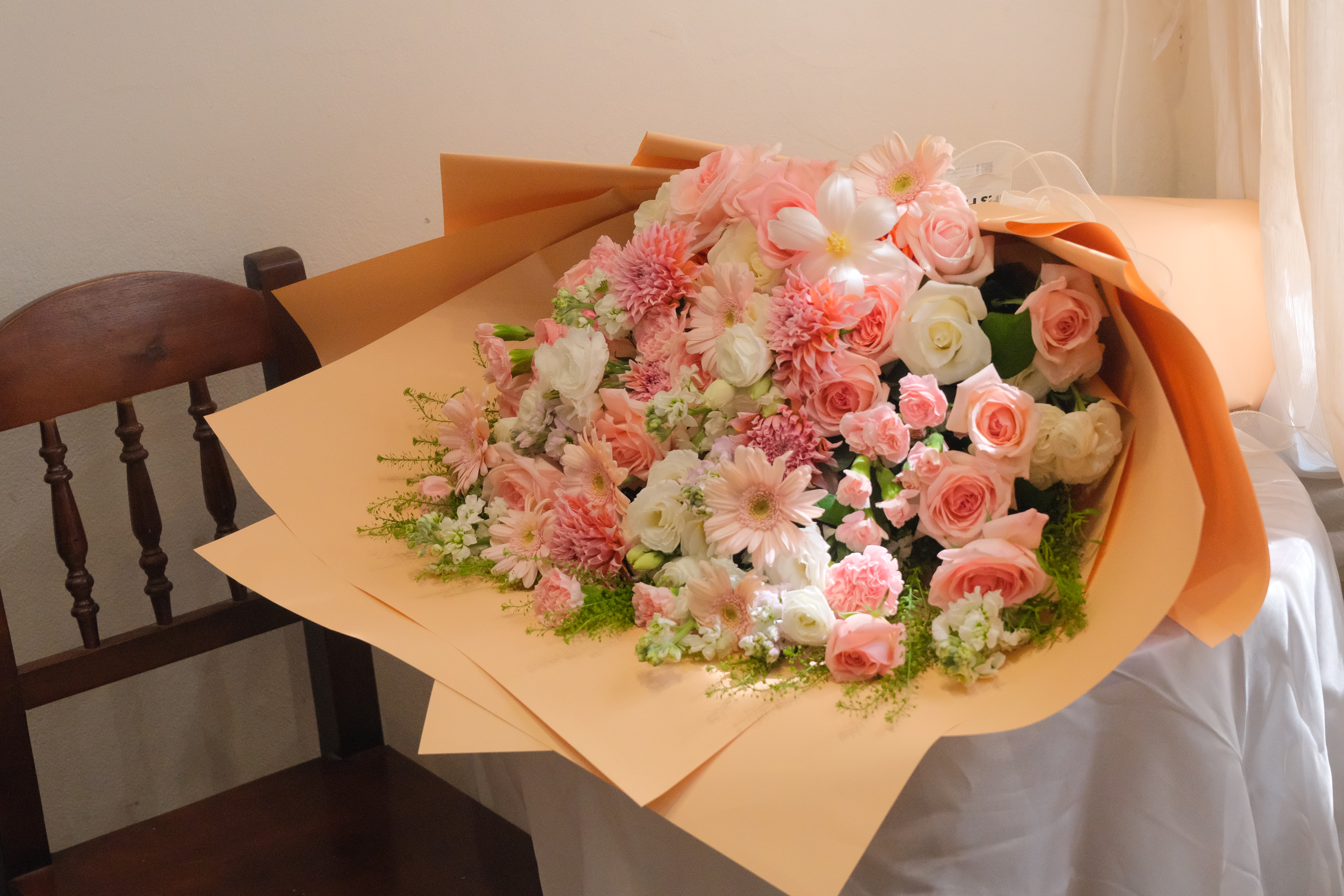 Peach & Pink Dream Bouquet - Bó hoa mix nhiều loại tone Hồng Cam_thumbnail_3