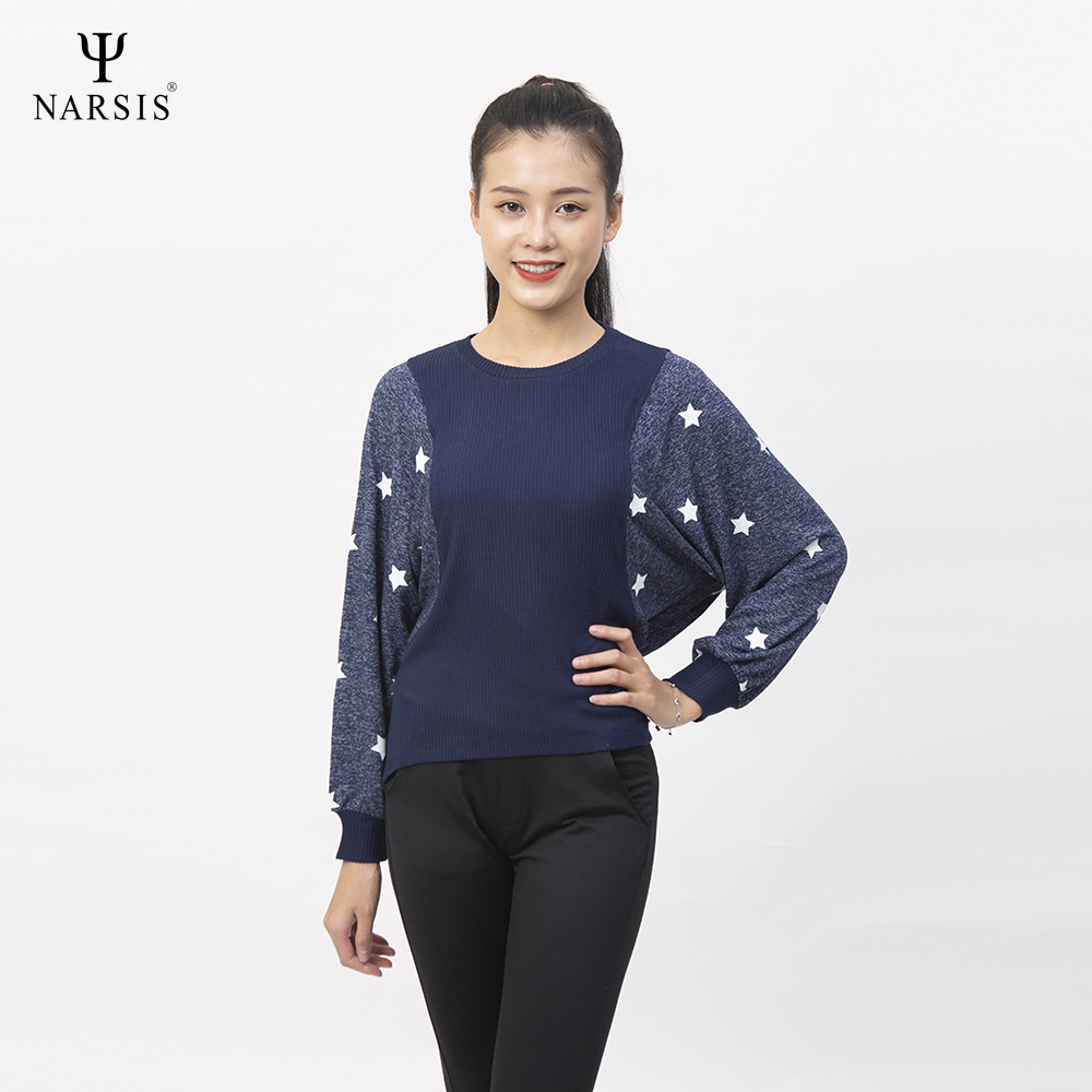 ÁO THU ĐÔNG NỮ L0038 NARSIS VẢI LEN COTTON ẤM ÁP, THOÁNG MÁT, GIỮ ẤM TỐT, MỀM MẠI_thumbnail_3