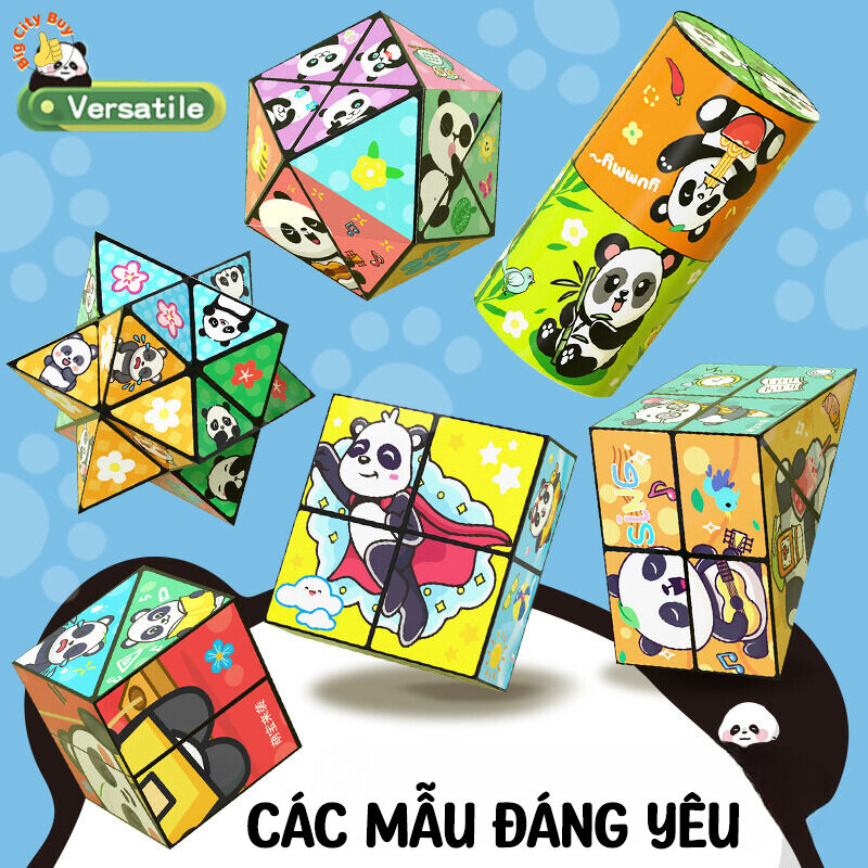[RẺ VÔ ĐỊCH] Rubik 3D Ma Thuật Magic Cube Gấu Trúc Vô Cực, Rubik Hình Học Nhiều Hình Đẹp Mắt_thumbnail_1
