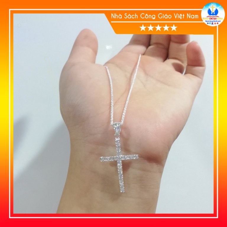 Mặt dây chuyền thánh giá bạc ta D38 - Quà tặng Công Giáo - Nhà Sách Công Giáo Việt Nam_thumbnail_0