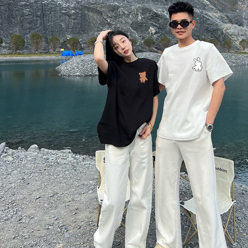 Áo thun couple form rộng cặp đôi unisex local brand ATD948 Miucho tay ngắn cổ tròn in artwork_thumbnail_4