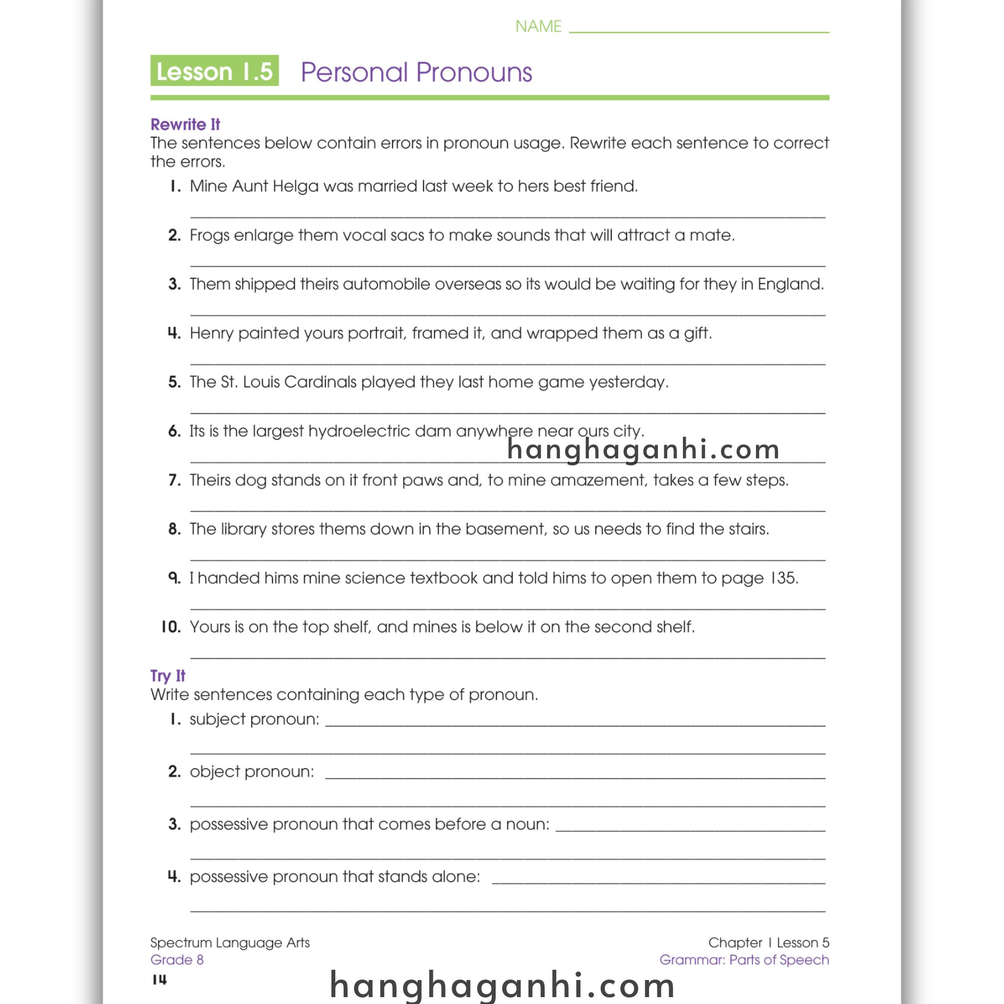 Sách Spectrum Language Arts Workbook Grade 8_thumbnail_9