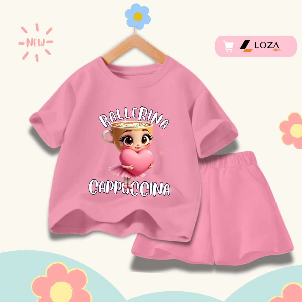 Bộ đồ bé gái in hình 'BALLERINA CAPPUCCINA' -  Loza Kids SB400_thumbnail_2