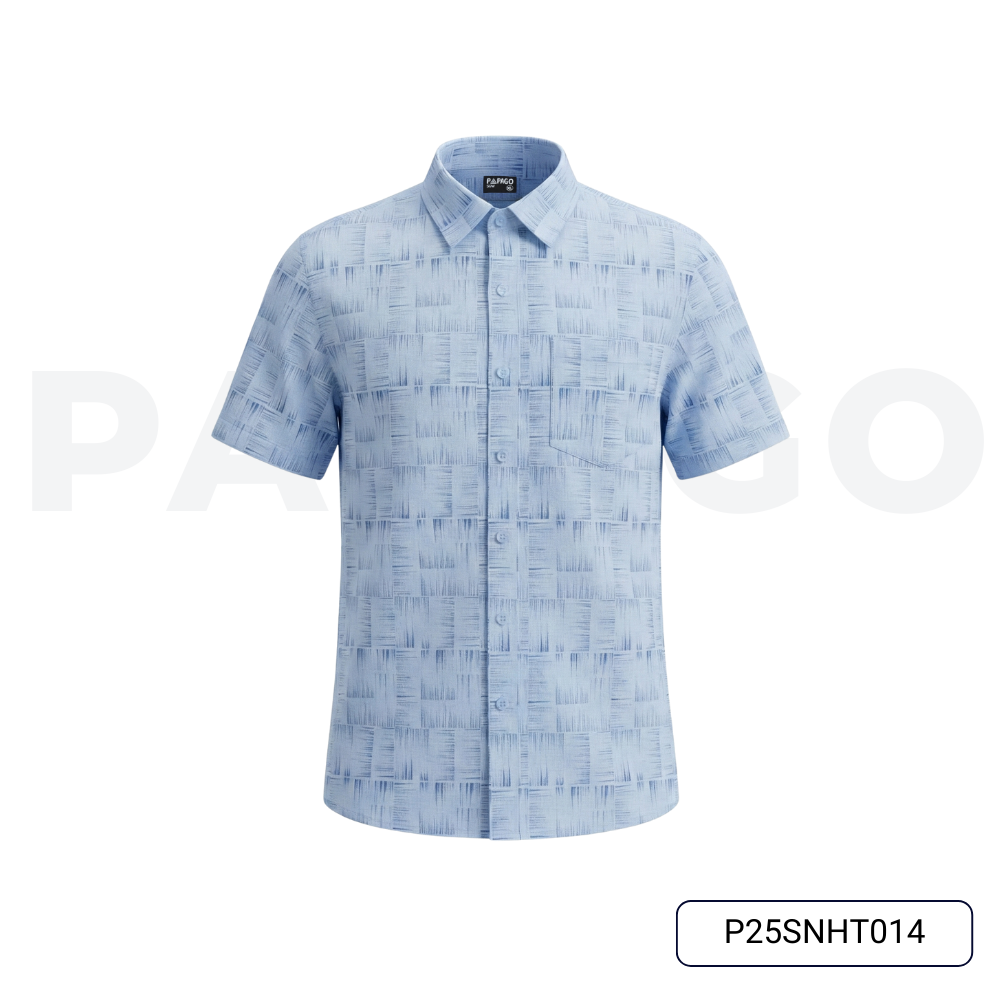 [MỚI] Áo sơ mi nam trung niên PAPAGO vải xô đũi in họa tiết tay ngắn lai ngang - P25SNHT014_thumbnail_9