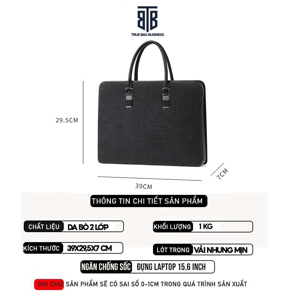 Cặp da nam công sở khóa số bảo mật chất liệu da bò  ép vân _thumbnail_2