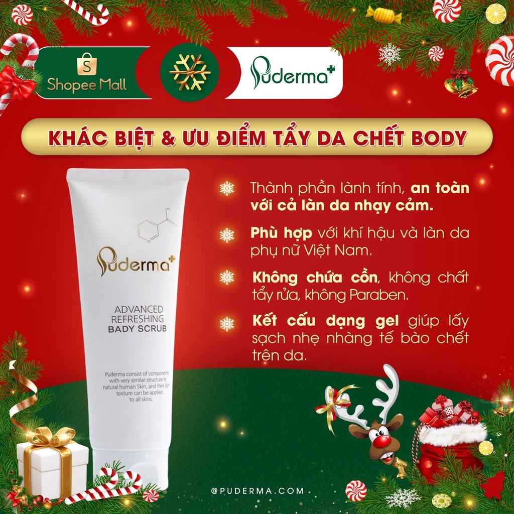 Tẩy da chết Body Puderma Advanced Refeshing Bady Srub giúp da mịn màng_thumbnail_4